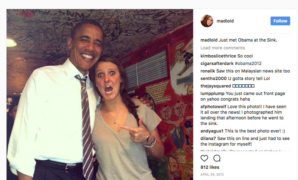 President Obama and a fan
